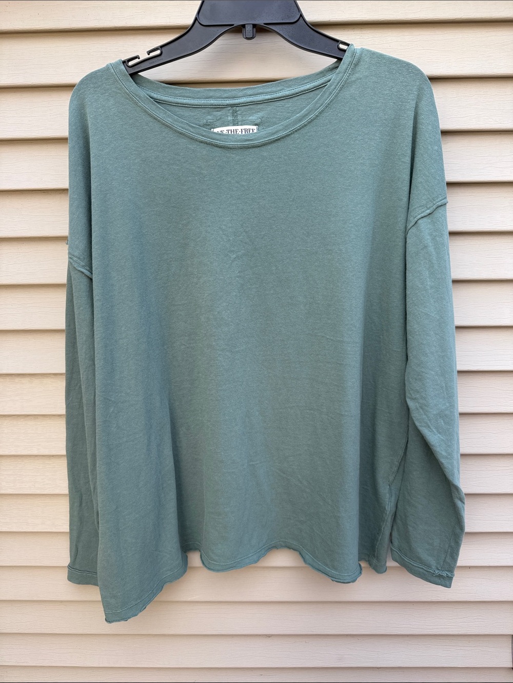 NWT We The Free from Free People Nina Long-Sleeve Tee in Topiary / Green Size M - Picture 6 of 9